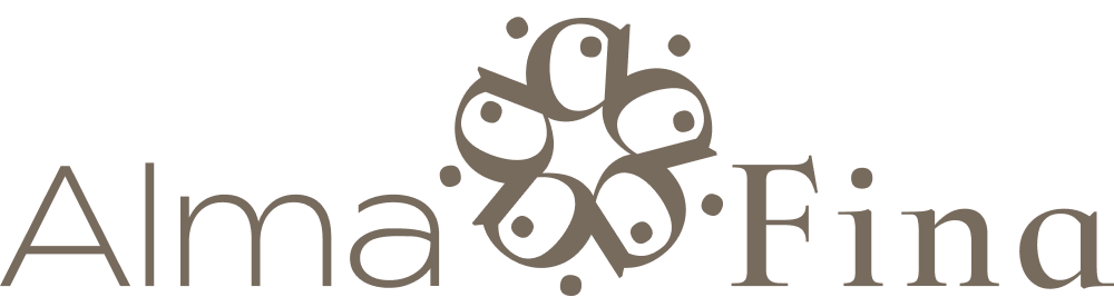Logo Alma Fina Pilates studija sa tekstom.